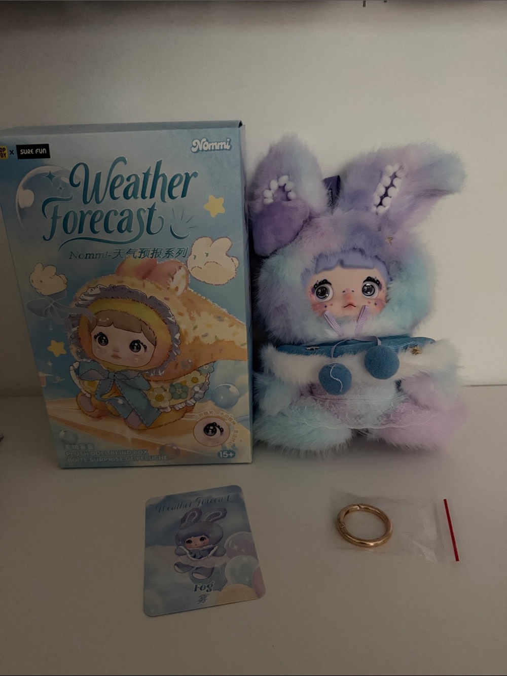 Nommi Weather Forecast Fog Plush Bunny Doll - Pastel Purple & Blue